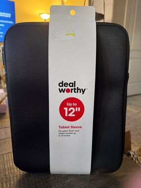 Deal Worthy Black Tablet Sleeve - Fits Up to 12"